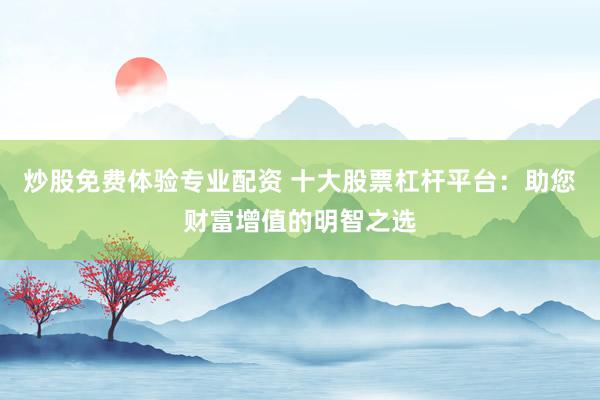 炒股免费体验专业配资 十大股票杠杆平台：助您财富增值的明智之选
