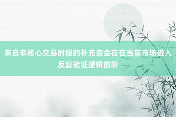 来自非核心交易时段的补充资金在在当前市场进入反复验证逻辑的阶